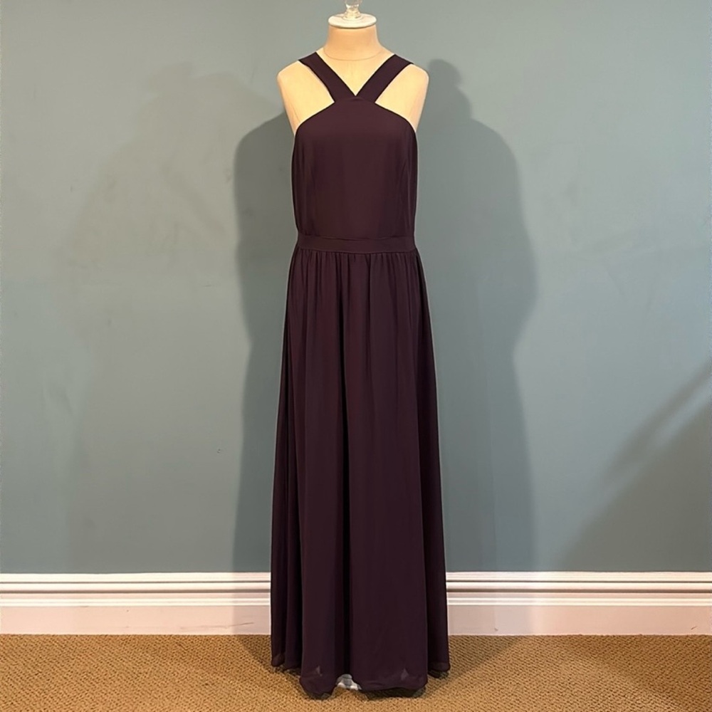Lulu's Air of Romance Purple Maxi Dress Bridesmaid Wedding Formal size Large